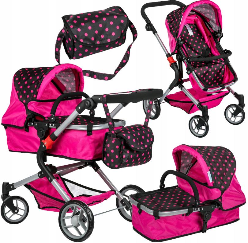 girls play pushchair